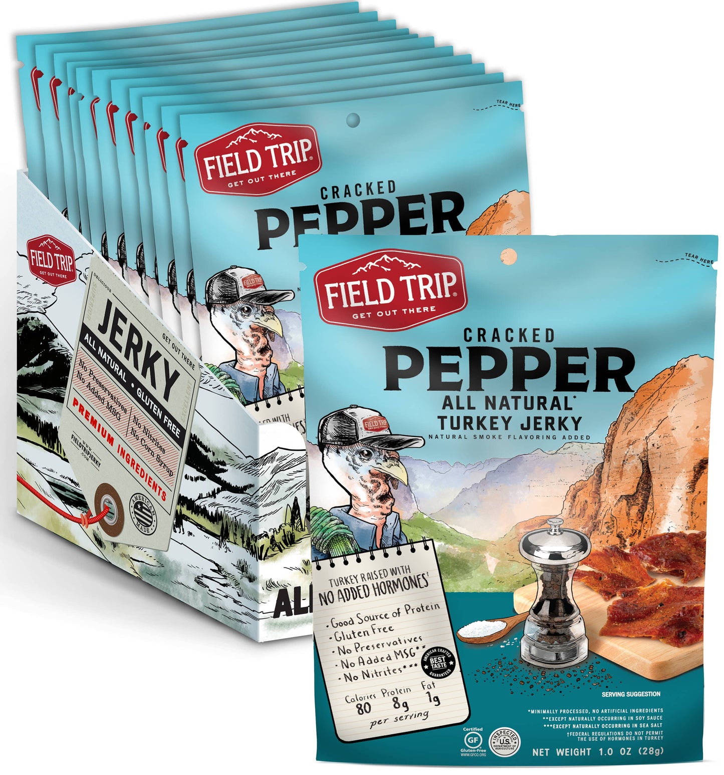 Cracked Pepper Turkey Jerky (1oz)