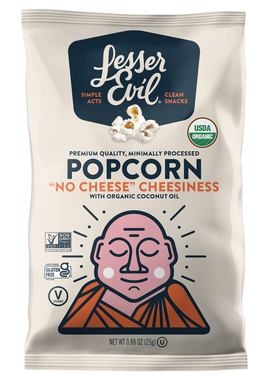 Organic Popcorn, "No Cheese" Cheesiness .88 oz
